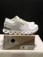 On Cloud X 4 Ivory and Blue Sneakers