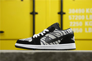 Jordan Air Jordan 1 Mid Zebra Print Sneakers Black White