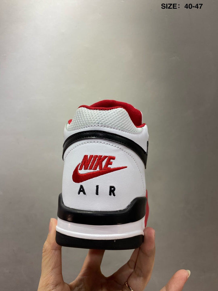Nike Air Flight 89 High-Top Sneakers White Red Black