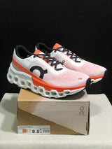 On Cloudmonster 2 Running Shoes in White and Orange
