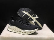 On Cloudsurfer Max Black and White Running Sneakers