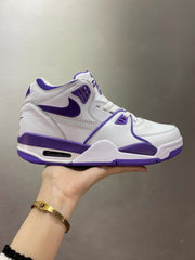 Nike Air Flight 89 White and Purple Sneakers 652-11