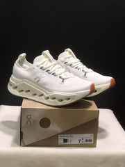 On Cloudsurfer Max Ivory Steel Grey Running Shoes