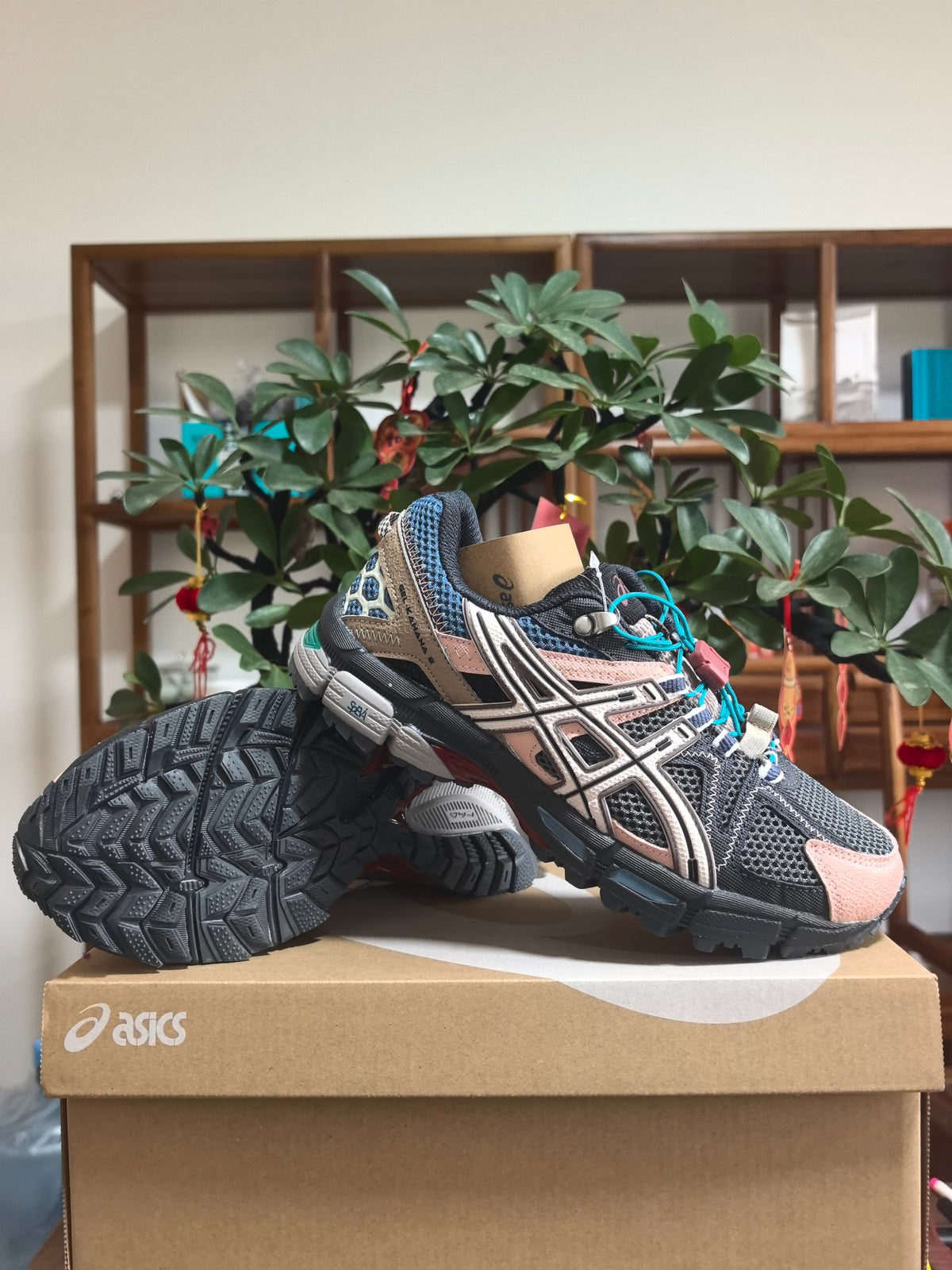 ASICS GEL-Kayano 14 Sneakers in Gray and Brown