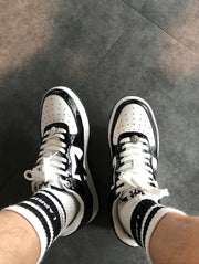 BAPE STA Low Black and White Sneakers 1H70-191-001