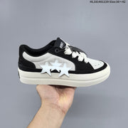 AMIRI Star Low-Top Sneakers with Leopard Print Details