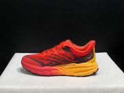 HOKA Speedgoat 5 Trail Running Shoes – Red and Yellow