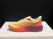 HOKA Speedgoat 5 Trail Running Shoes in Yellow and Coral