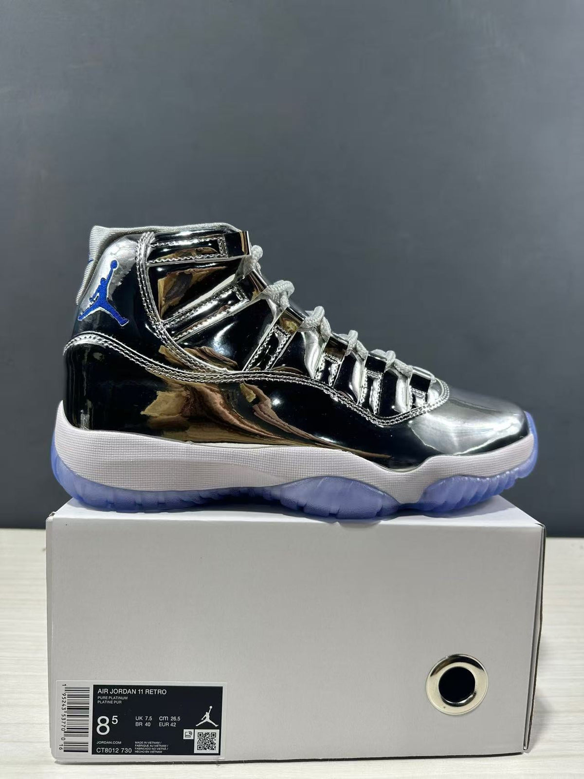 Jordan Air Jordan 11 Retro Silver High-Top Sneakers CT8012-730