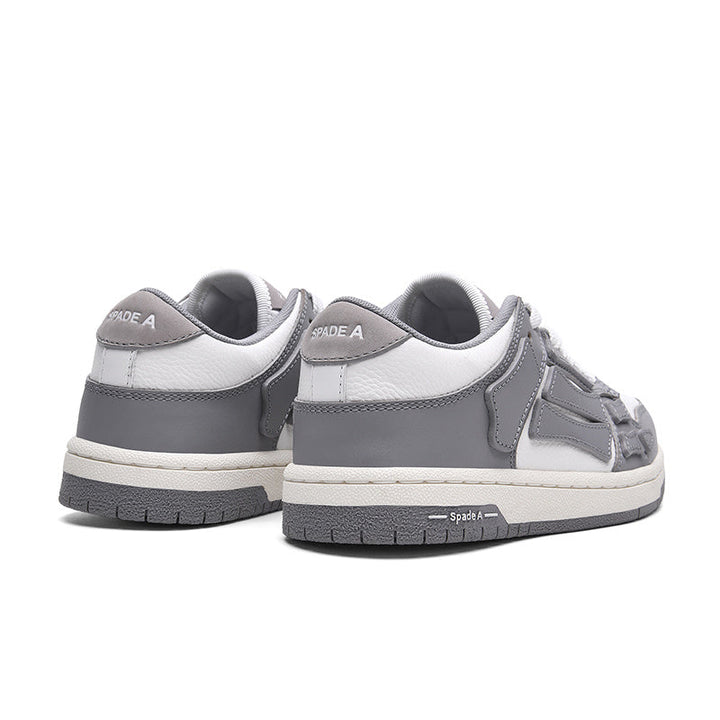 Gray and White Low-Top Sneakers MFS003-043