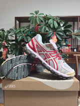 ASICS Gel-Kayano 22 White and Red Running Sneakers
