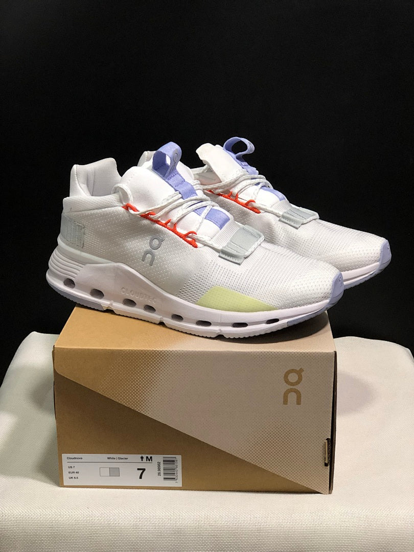 On Cloudnova 1 Sneakers White Glacier Grey