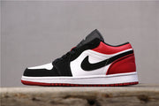 Air Jordan 1 Low Black Toe Red, White and Black Sneakers