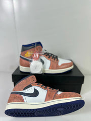Jordan Air Jordan 1 Mid Flight Orange White Black FV3619-106