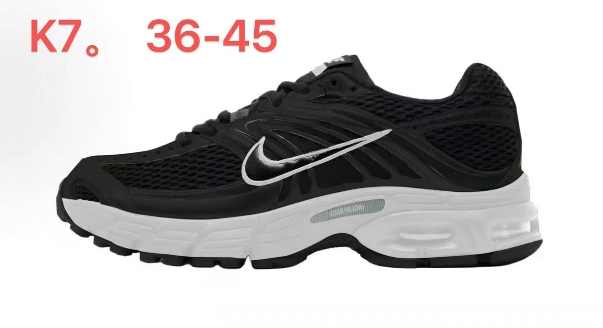Nike Air Max Moto 2K Low-Top Running Shoes, Black and White