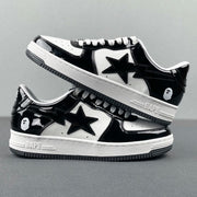 BAPE STA Low Black and White Sneakers 1H70-191-001