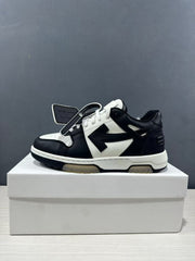Off-White Out Of Office Low-Top Sneakers Black White OMAI89C99LEA0070110