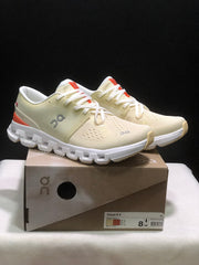 On Cloud X 4 Sneakers in Cream and Orange