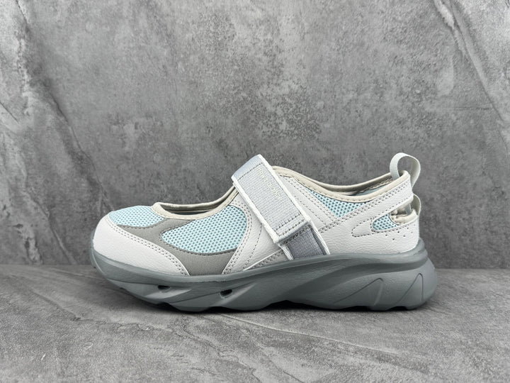 SD2202LG Women's Mary Jane Sneakers in White and Gray