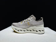 On Cloudsurfer Max Gray Beige Running Sneakers