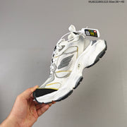 Balenciaga Monday Low-Top Sneakers in White, Gray and Yellow