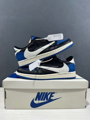 Jordan Air Jordan 1 Low Travis Scott Fragment Black Blue Sneakers