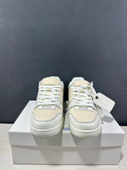 Off-White Off Court Leather Low-Top Sneakers Cream White