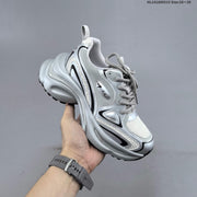 GG-CC G23X4317B Chunky Platform Sneakers, Silver and White