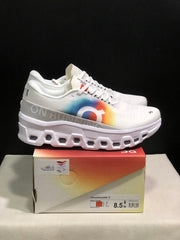 On Cloudmonster 2 White Rainbow Running Shoes