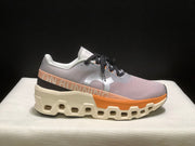 On Cloudmonster 2 Running Shoes, Gray and Peach
