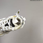 Balenciaga Monday Low-Top Sneakers in White, Gray and Yellow