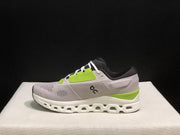 On Cloudstratus 3 Running Shoes, White Grey Green