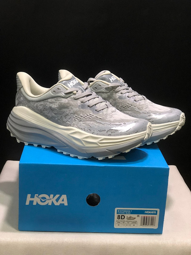 HOKA Stinson 7 Trail Running Shoes, Gray