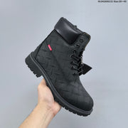 Timberland Embossed Leather-Style Lace-Up Boots