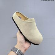 Birkenstock Suede Clog Mule in Tan or Cream