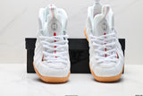 Nike Air Penny Foamposite Sneakers White and Gum