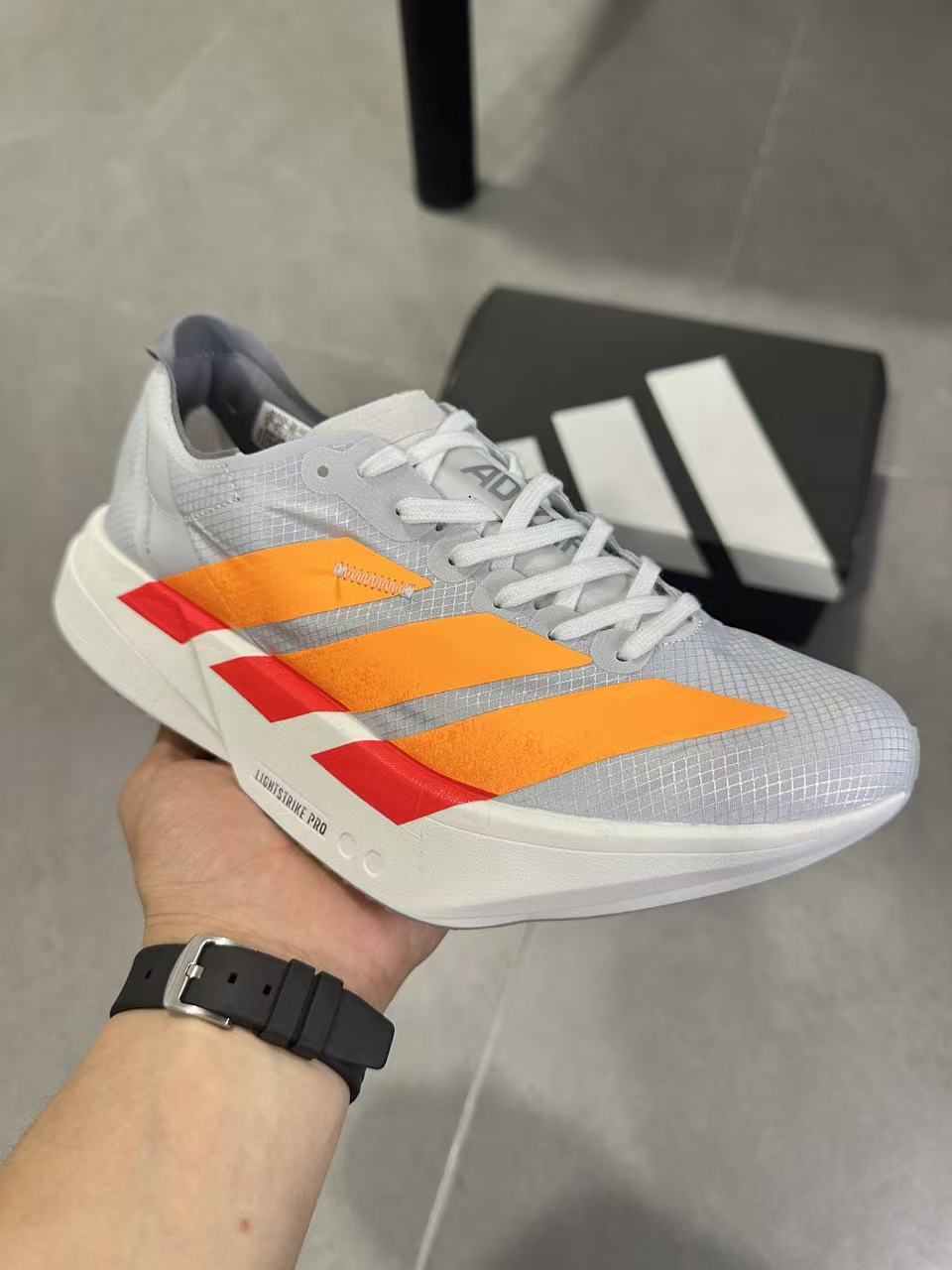 Adidas Adizero Lightstrike Pro Running Shoes White Orange