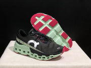 On Cloudmonster 2 Running Shoes, Black and Mint Green