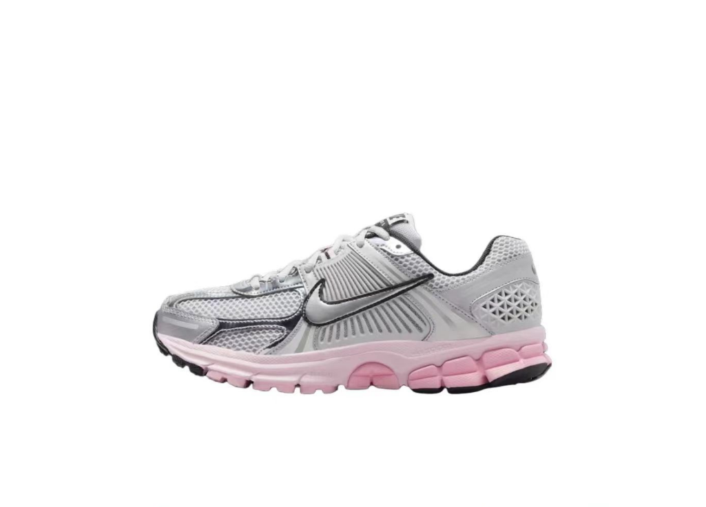 Nike Air Zoom Vomero 5 Running Shoes, Grey and Pink