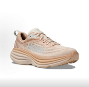 HOKA Bondi 8 Running Shoes in Beige Brown