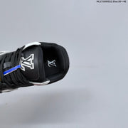 Louis Vuitton Black and Gray Checkerboard Low-Top Sneakers