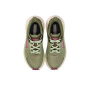 HOKA Trail Running Shoes in Olive Green and Pink