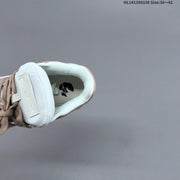 Off-White Low-Top Sneakers in White and Dusty Pink