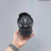 Louis Vuitton Black and Gray Checkerboard Low-Top Sneakers