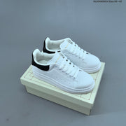 Alexander McQueen Oversized Low-Top Sneakers, White and Black
