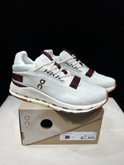On Cloudnova 2 Sneakers, White and Burgundy