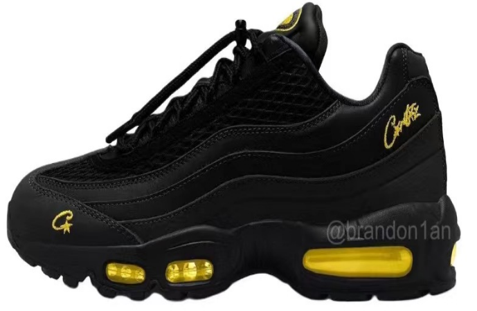 Nike Air Max 95 Black and Yellow Sneakers