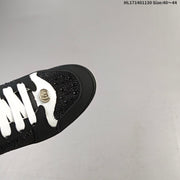 Gucci Screener Distressed Low-Top Sneakers Black and White HL171401130
