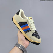 Gucci Screener Distressed Low-Top Sneakers