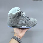 Jordan Air Jordan 5 Retro Wolf Grey High-Top Sneakers